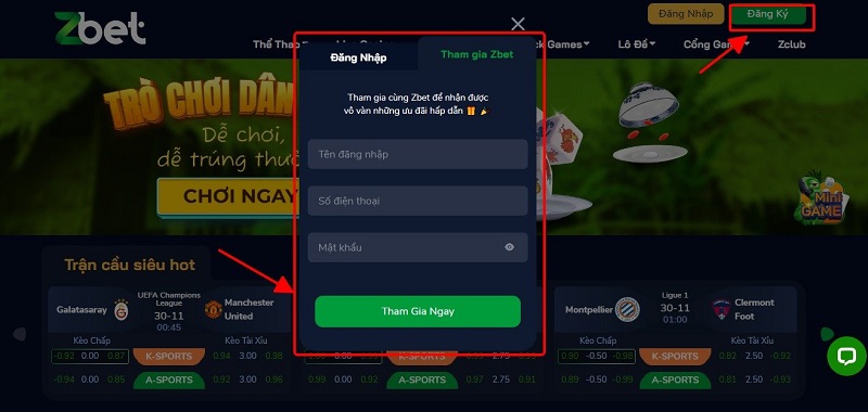 ZBET 9 Hướng dẫn đăng ký ZBET cực nhanh